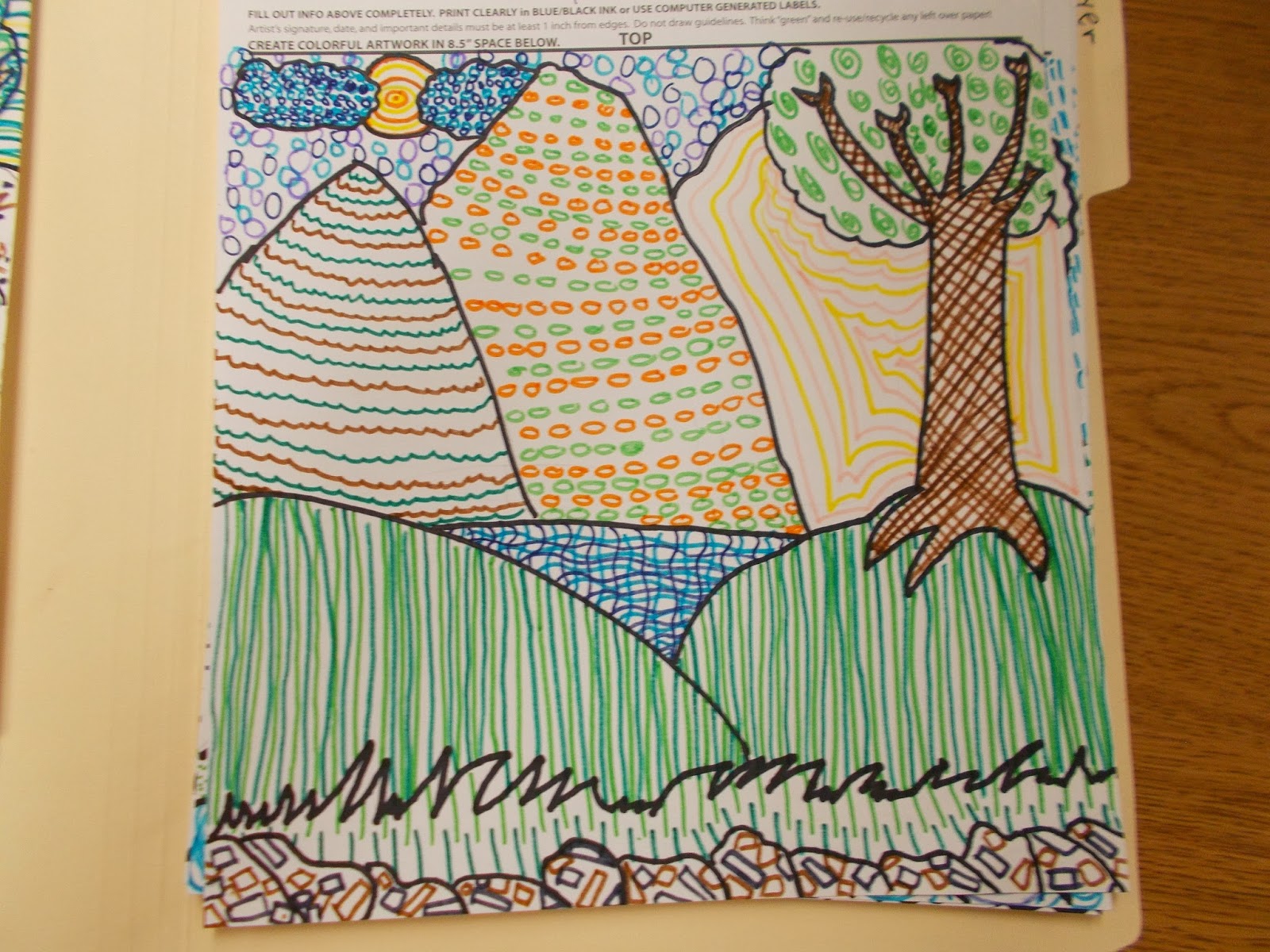 Mrs. Pierce's Polka Dot Spot 5th Grade Square 1 Art Implied Texture Landscapes