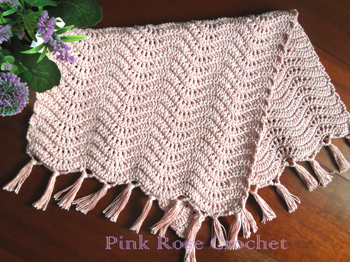 Pink Rose Crochet: Tapete com Ponto Ondulado Rosa