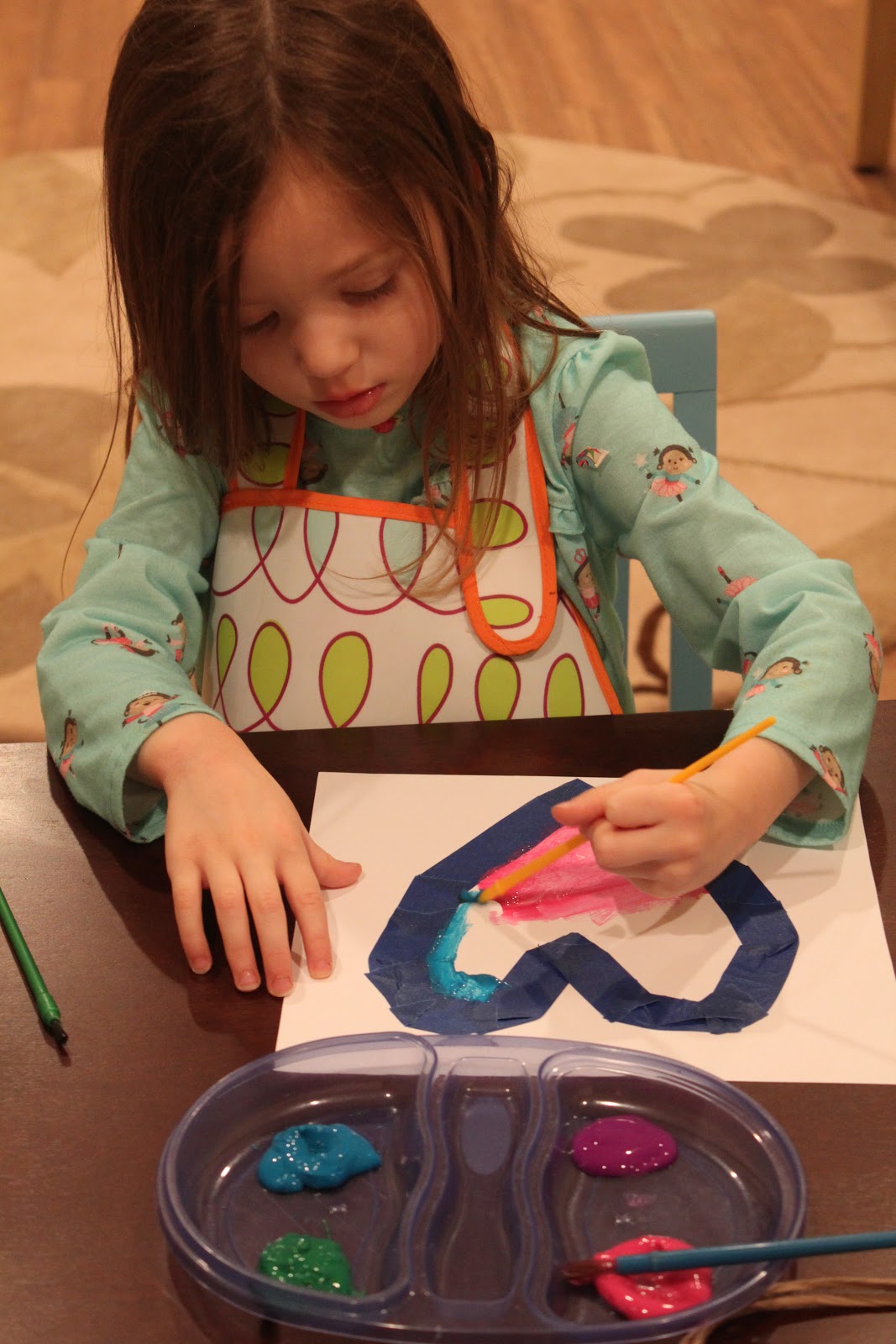 Keeping up with the Kiddos Dollar Crafts Painting with Painters Tape