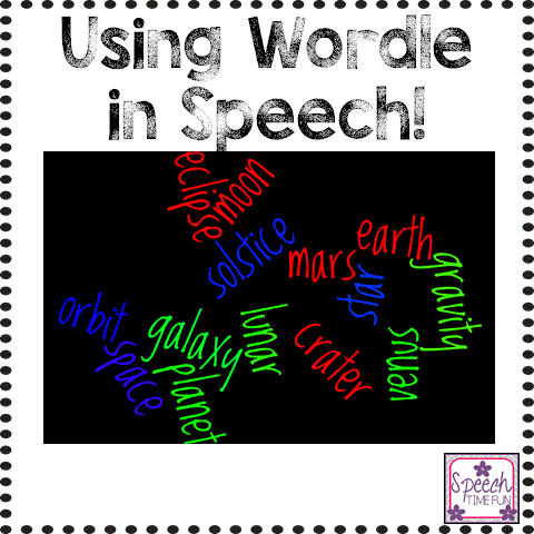 Using Wordle In Your Speech Rooms!  Speech Time Fun Speech and