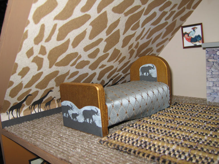 Dollhouse Decorating! Using decorator fabric to make dollhouse bed