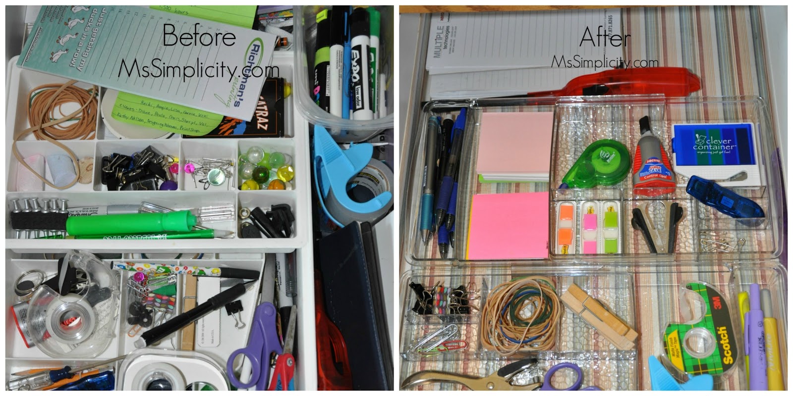 MS. Simplicity Organizing The Junk Drawer