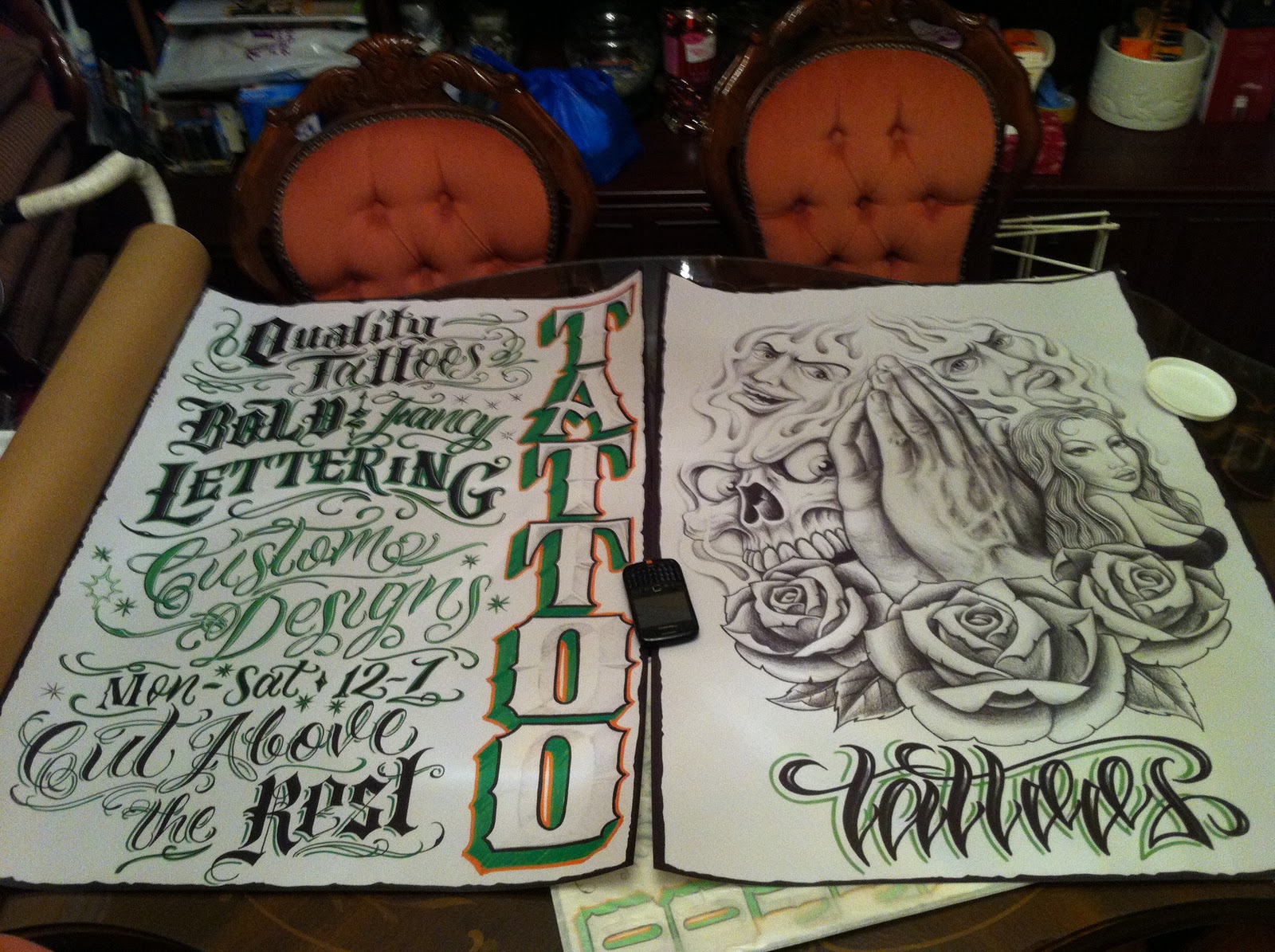 Bold Tattoo Lettering
