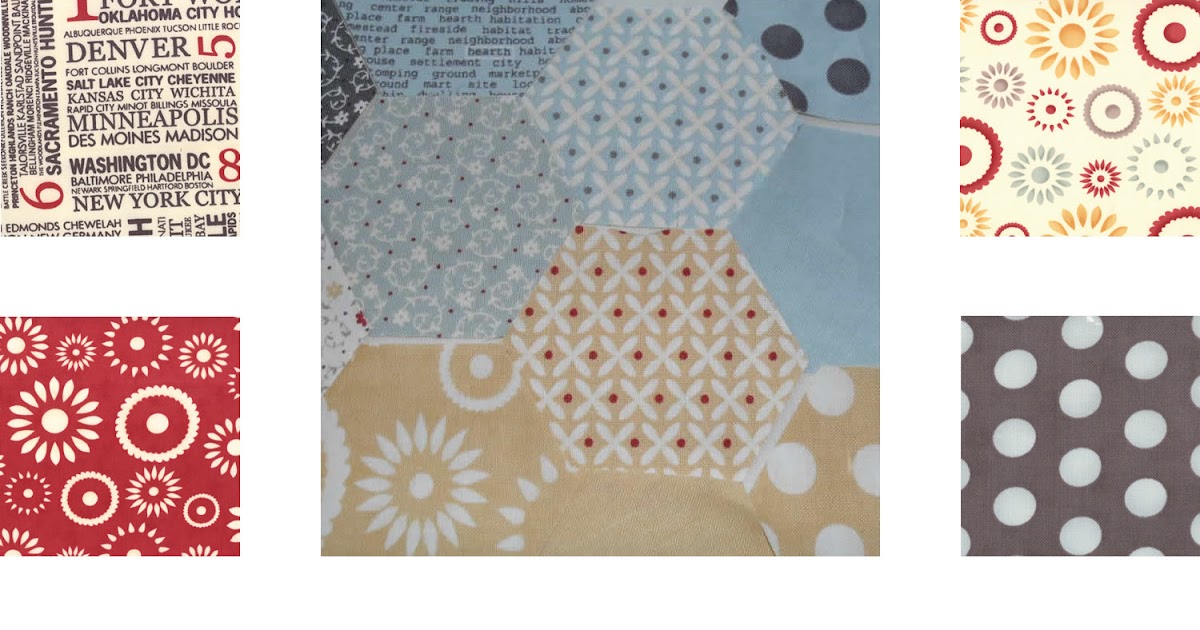 Possum Blossom Patchwork Precut fabric hexagons are now available