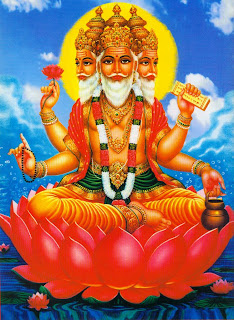 Picture of Lord Brahma Hindu God of Creation and one of Trinity Gods