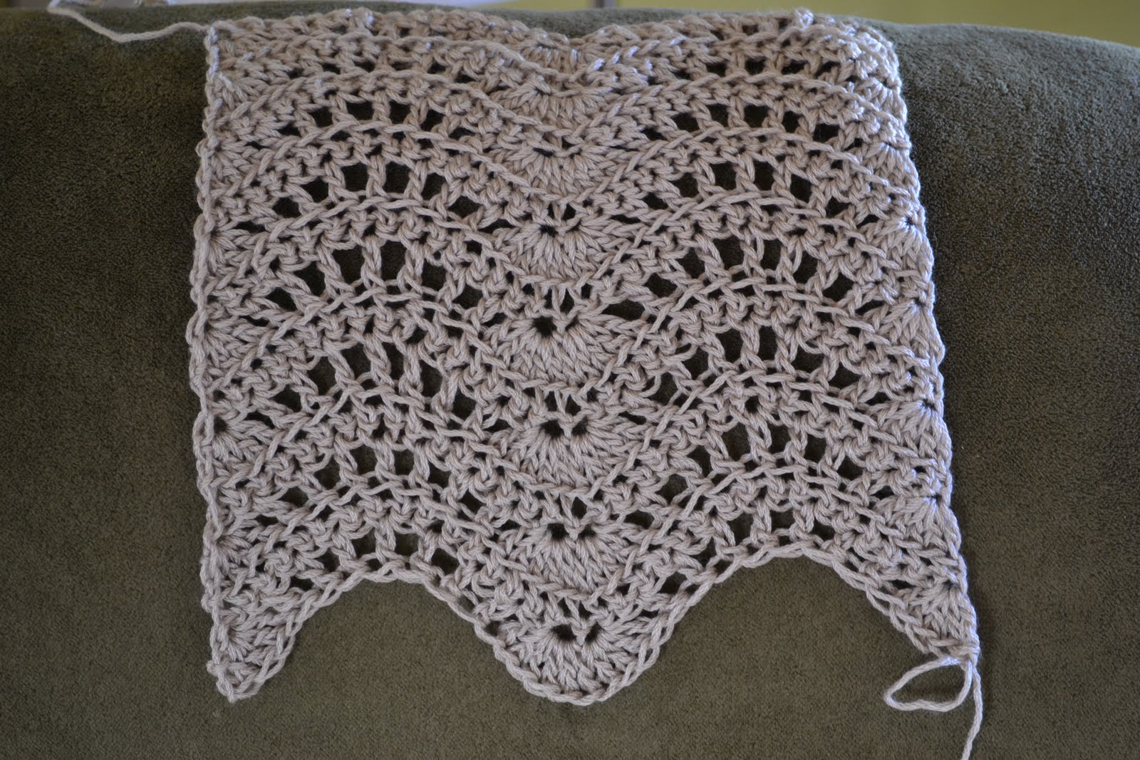 Cyn's Crochet &amp; Knitting Corner: Feather and Fan Baby Blanket