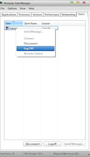 การล็อกออฟจากระบบโดยใช้ทากส์เมเนเจอร์ : task manager log off การล็อกออฟจากระบบโดยใช้ทากส์เมเนเจอร์ : task manager log off