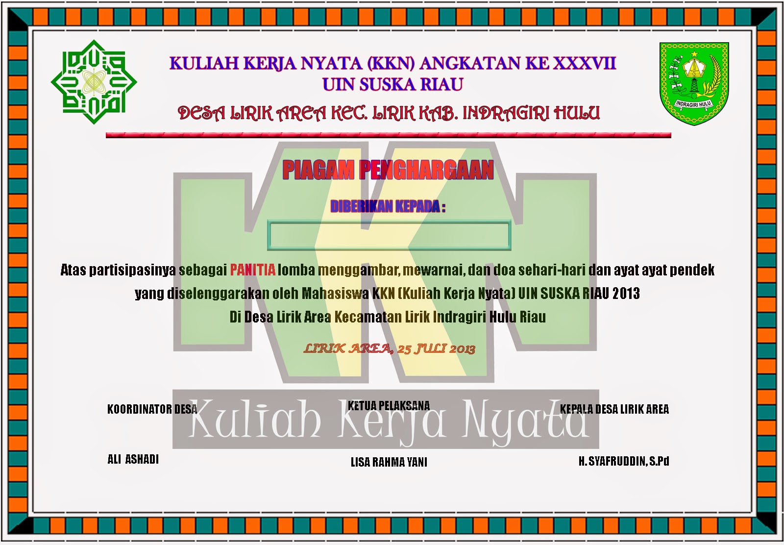contoh sertifikat