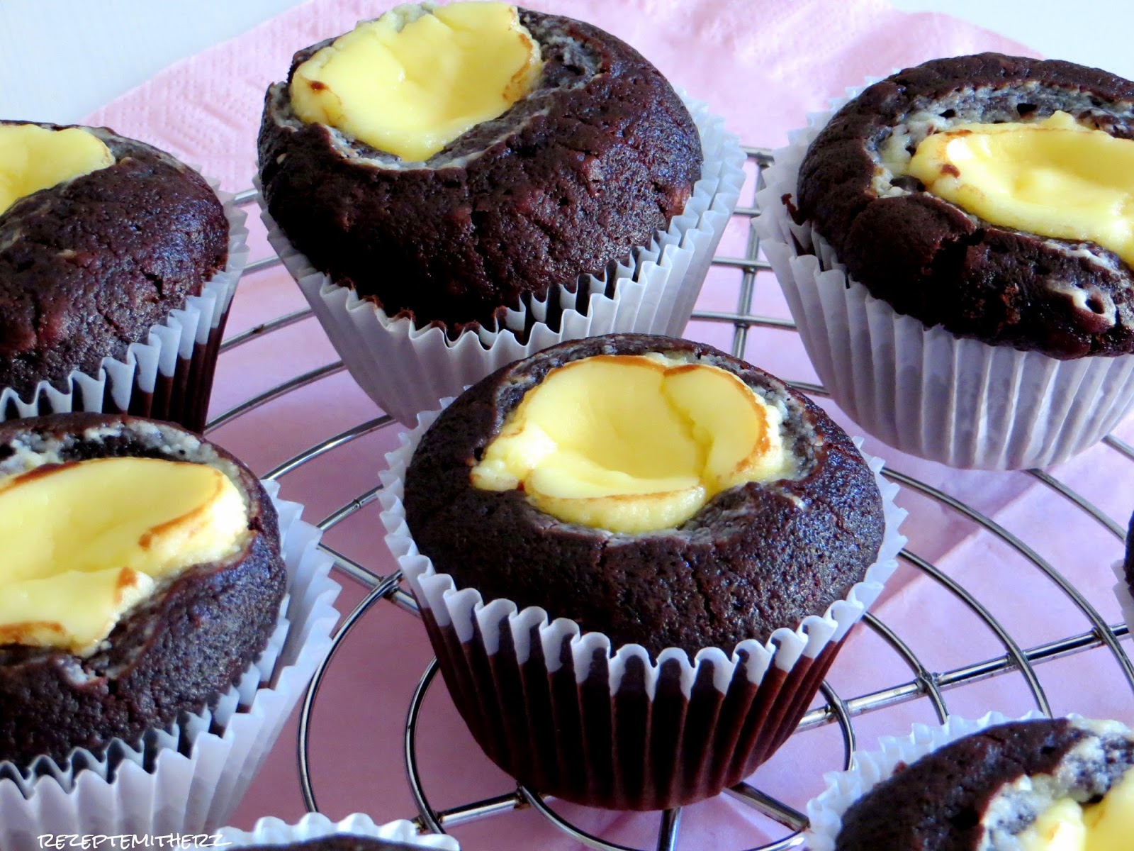 Rezepte mit Herz Double Chocolate Cheesecake Muffins a la Starbucks