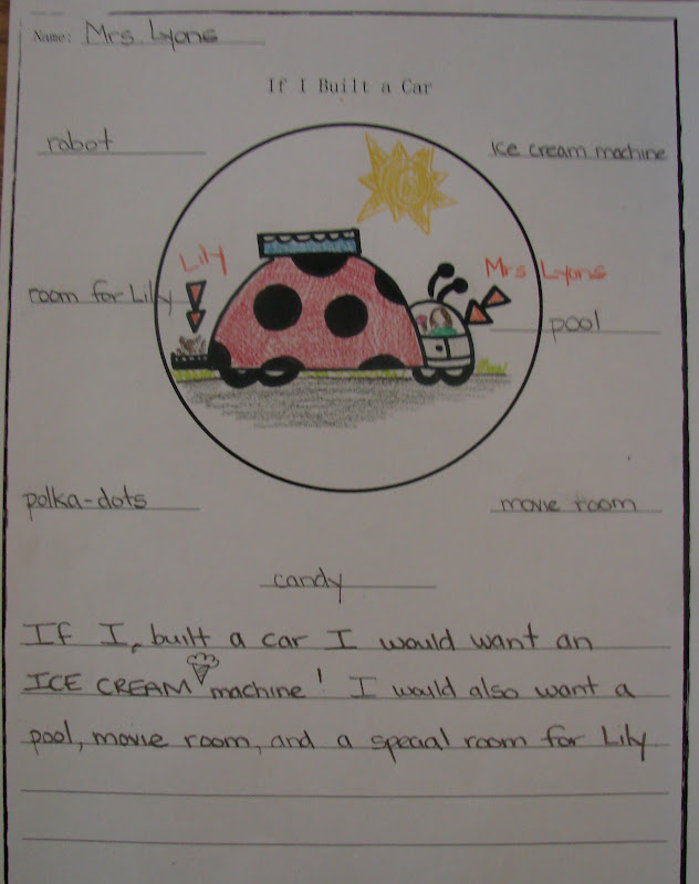 First Grade Lyons' Den: If I Built a Car