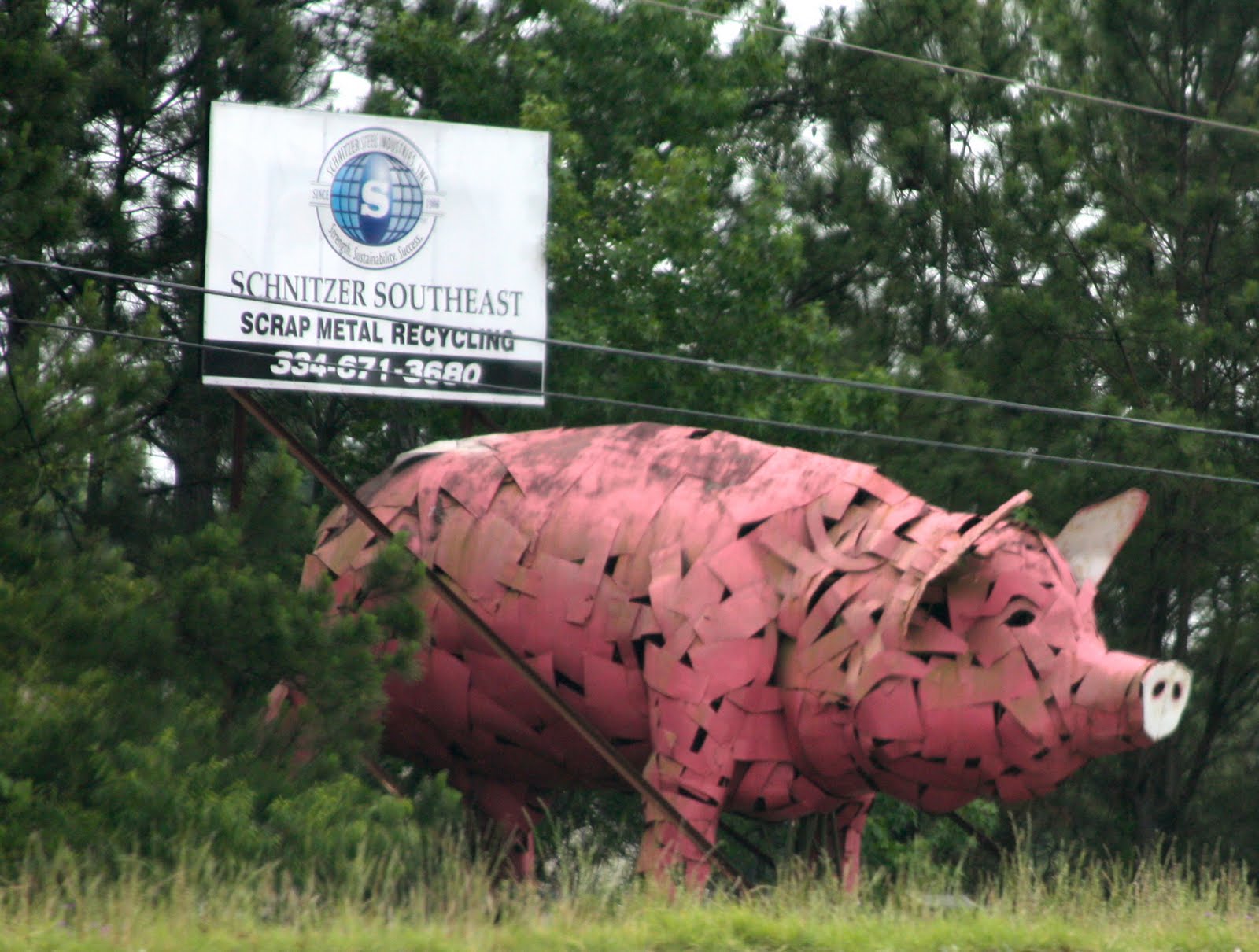 local landmark, made from scrap metal Junk art, Dothan, Pop art