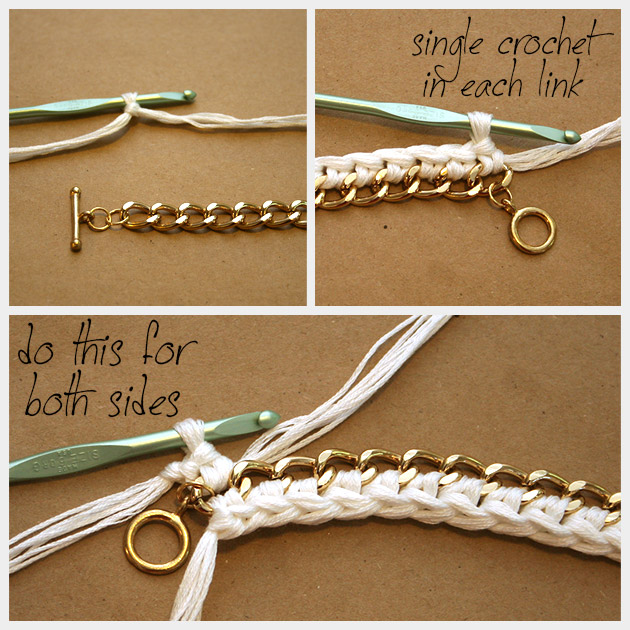 Cara Membuat Gelang Rajut - DIY Crocheted Bracelet - Crochet