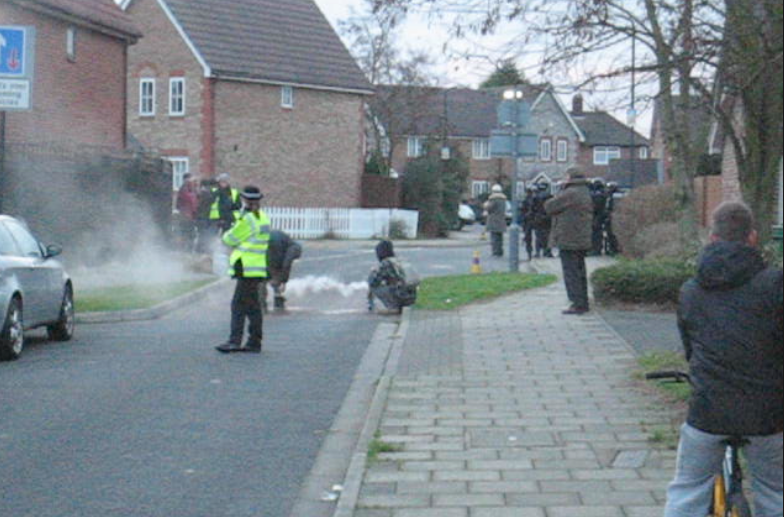 Riot police storm crowd in Kidbrooke The Kidbrooke Kite