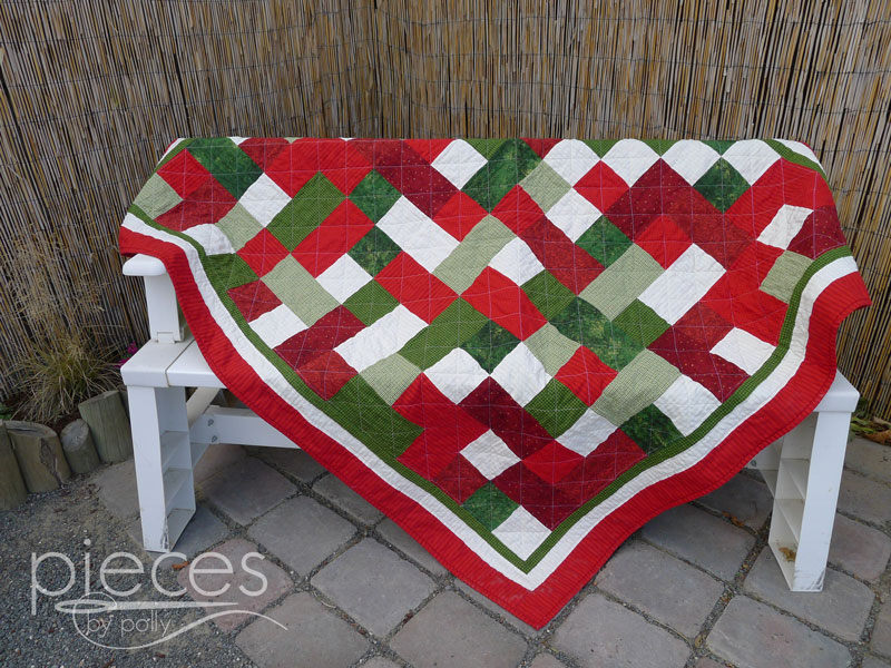 Pieces by Polly Christmas Jumble Quilt Modern Christmas Quilt