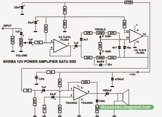DIY Audio Elektronika: 12 Volt Integrated Stereo Amplifier Merakit