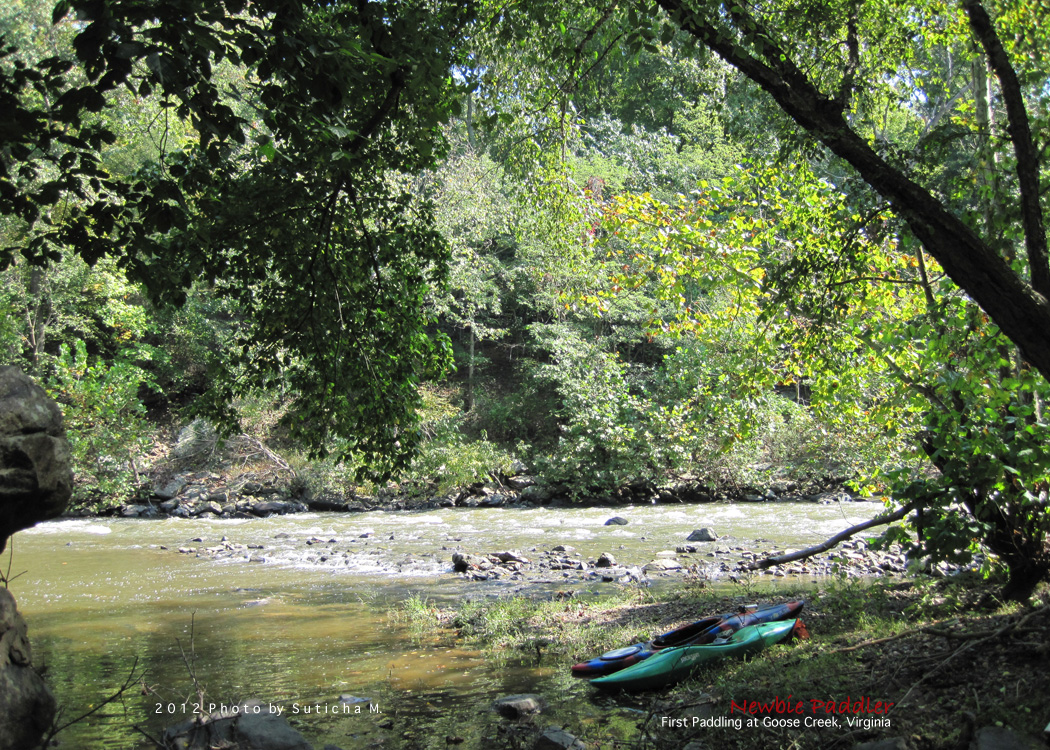 Newbie Paddler First Paddling at Goose Creek, Leesburg, VA