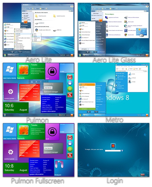 8 skin pack 2 0 for xp by hameddanger d46drll Transform Windows XP ke Windows 8 dengan “8 Skin Pack”