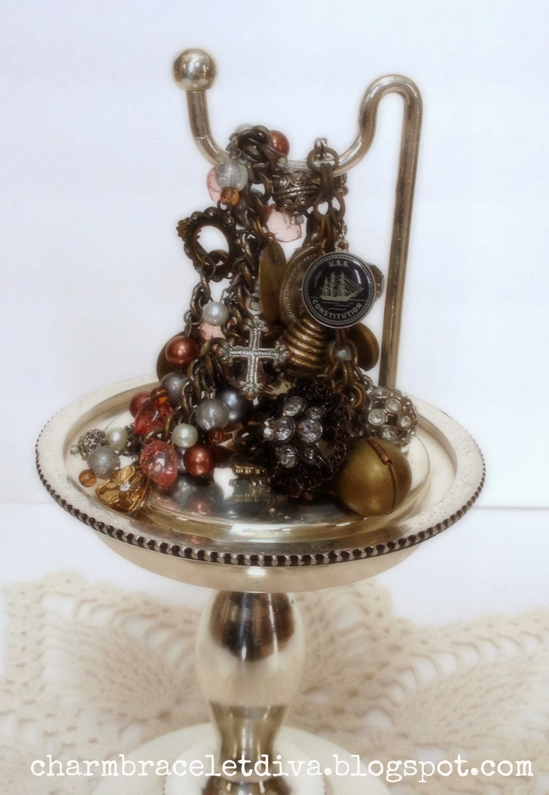 Our Hopeful Home Unique {Pottery Barn} Monogram Jewelry Display Cloche