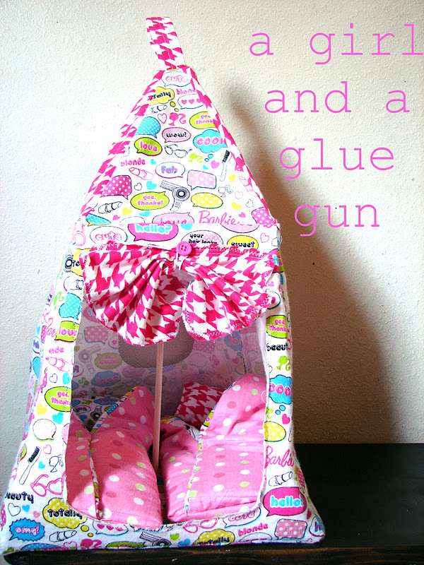 barbie tent A girl and a glue gun