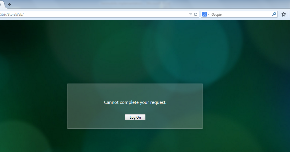 Citrix Troubleshooting Steps cannot complete your request.