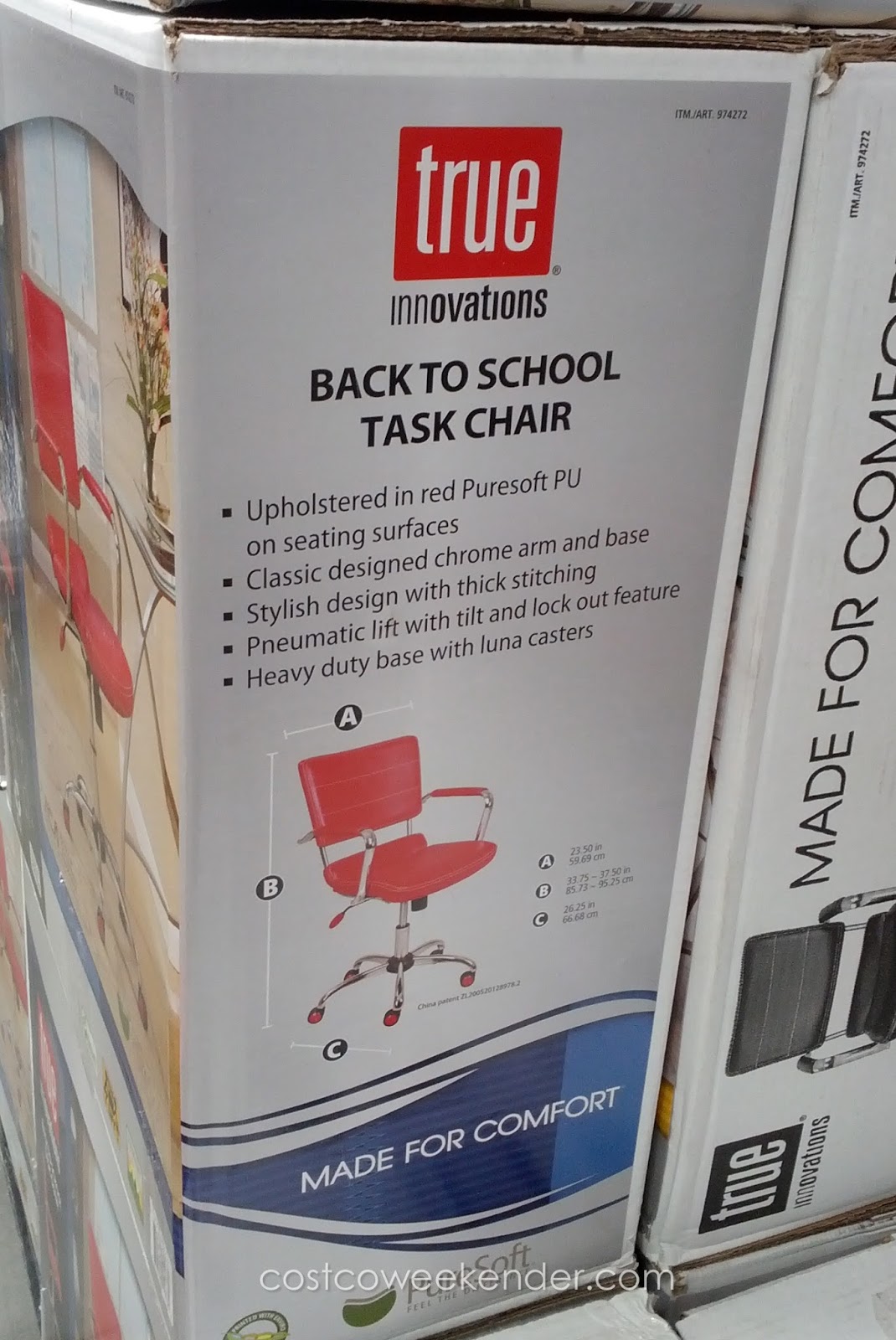 True Innovations Back to School Task Chair Costco Weekender