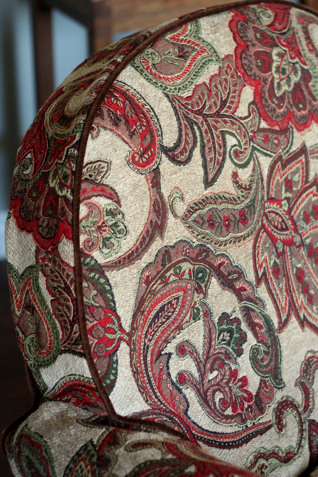 Custom Slipcovers by Shelley Paisley Rocker and Ottoman