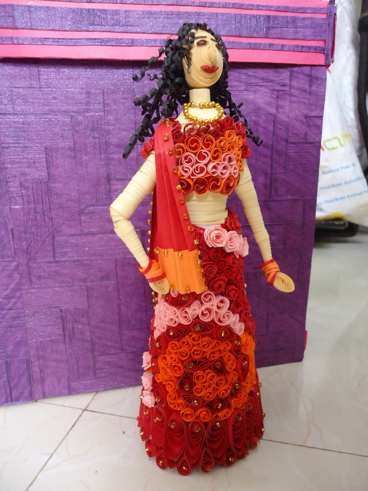 quilling creations QUILLED INDIAN BRIDE