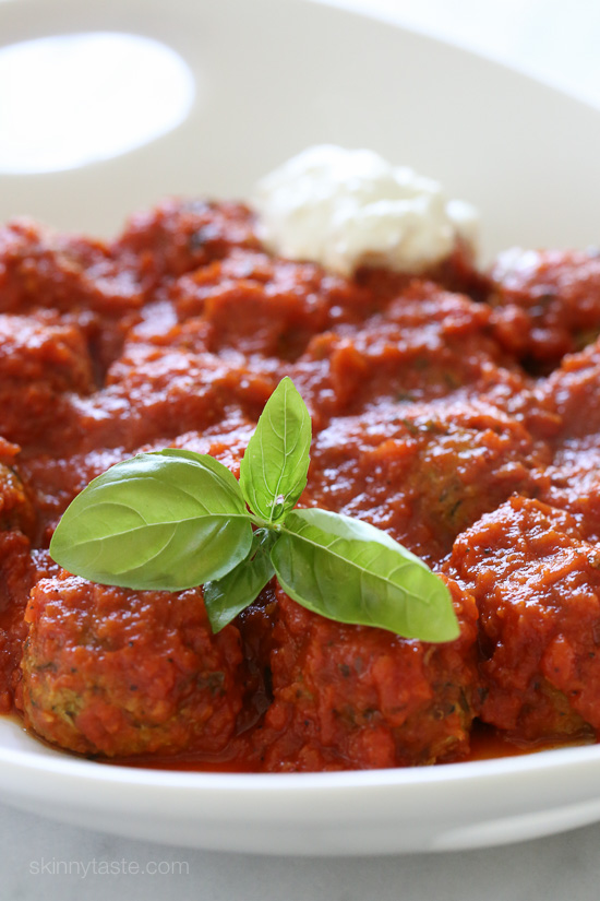 Zucchini "Meatballs" Zucchini "Meatballs" – delicious meatless zucchini meatballs baked and simmered in Pomodoro Sauce.