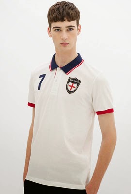 Camisa polo bandeira Inglaterra da Zara para a Copa do Mundo 2014 camisa polo bandeira Inglaterra da Zara para a Copa do Mundo 2014