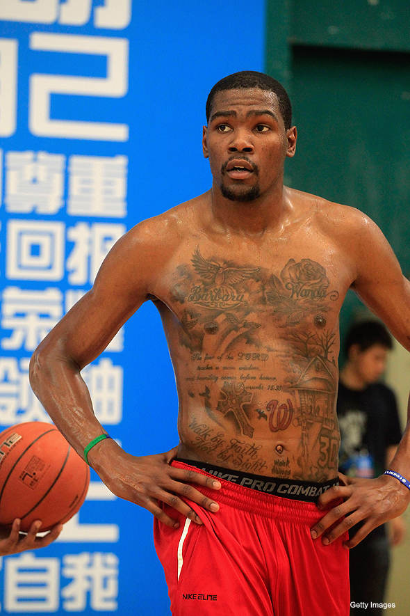 Black Male Celebrities: Kevin Durant Shirtless NBA Player