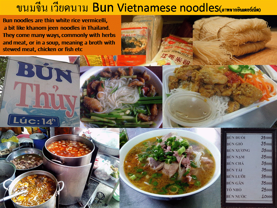 ขนมจีนเวียดนาม Bun Vietnam noodles