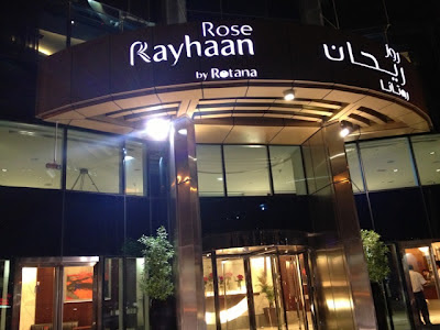 Outside Rose Rayhaan by Rotana Dubai