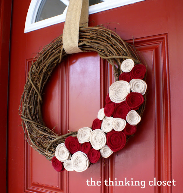 Fall Rosette Wreath from The Thinking Closet