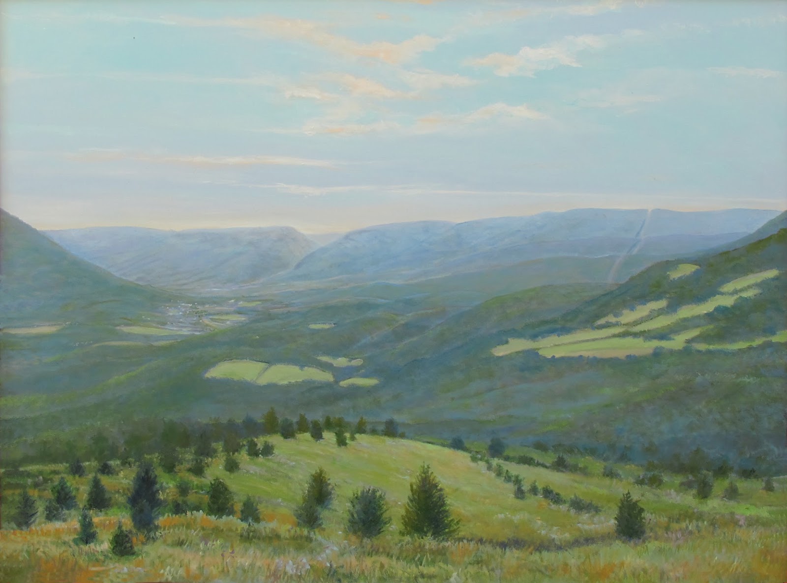 Meg West Oil Paintings The Narrows, Near Blacksburg, VA