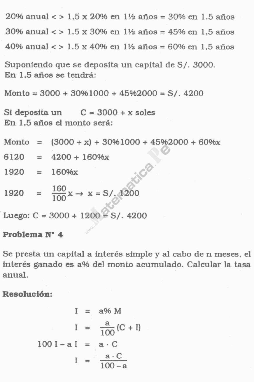 EJERCICIOS RESUELTOS DE MATEMATICA FINANCIERA ejercicios resueltos de matematica financiera:
