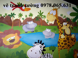 vẽ tranh tường mầm non vẽ tranh tường phòng bé