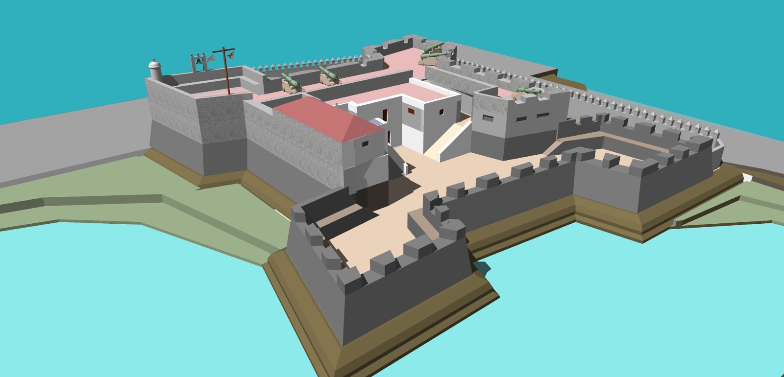 Arquitectura histórica en Tenerife, España. CASTILLO DE SAN CRISTOBAL, SANTA CRUZ DE TENERIFE