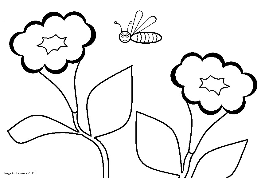 arte no paint desenho para colorir flores