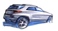 2011 Mercedes-Benz M-Class W 166 Design Sketches preliminary exterior