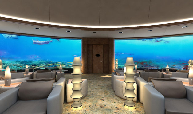 Test New Themes: Under water bedroom @ Poseidon Undersea Resort, Fiji.