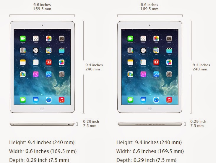 apples new ipad air depth review just4info ipad air size