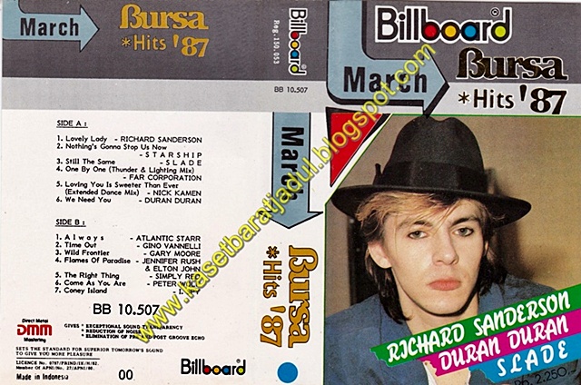 hits 87 yang diproduksi oleh billboard berisi lagu lagu yang pernah