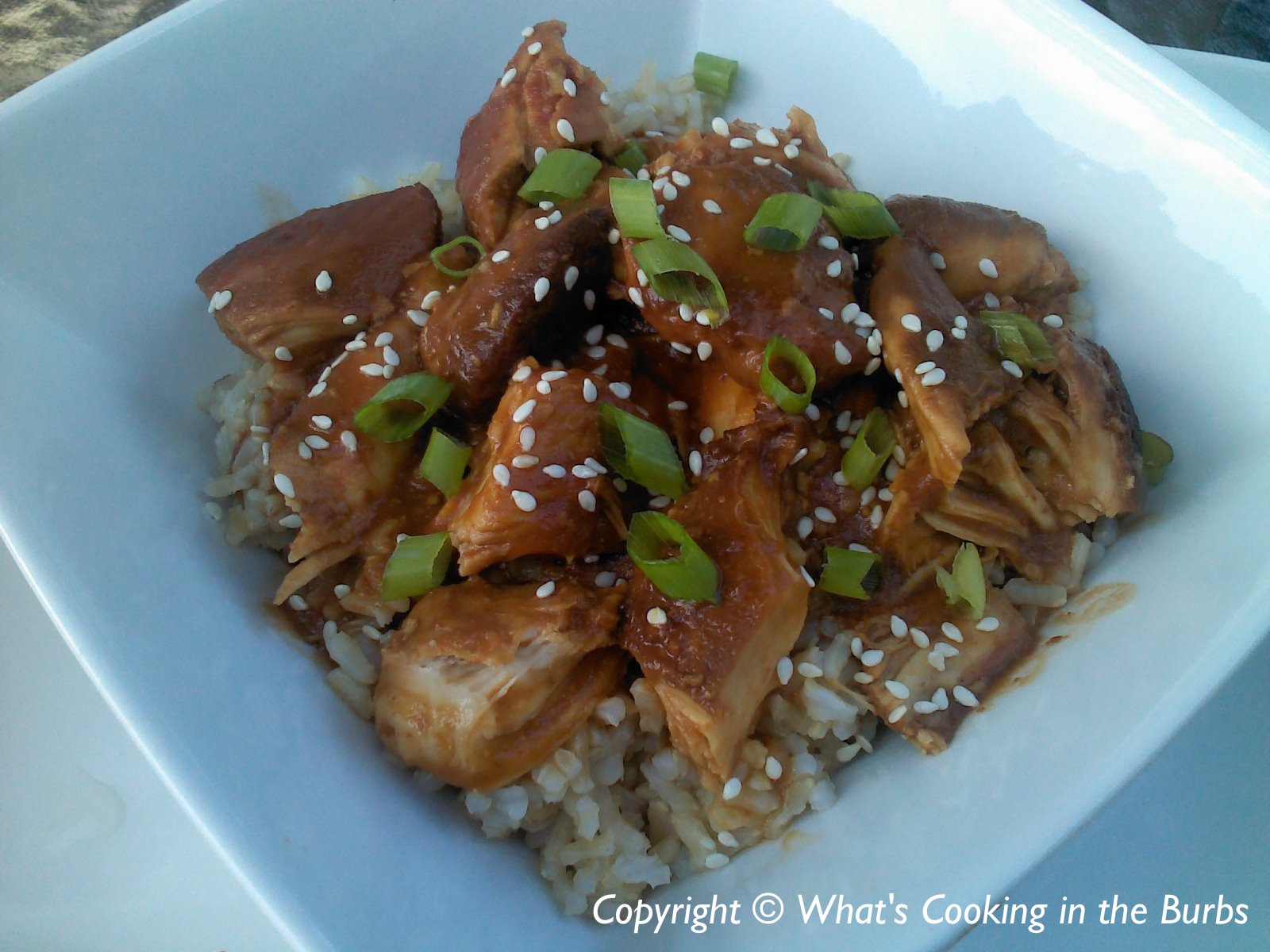 What's Cooking in the Burbs Honey Sesame Crock Pot Chicken