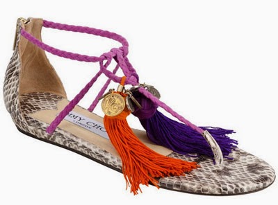 Sandália versão flat com tassel Jimmy Choo sandália versão flat com tassel Jimmy Choo