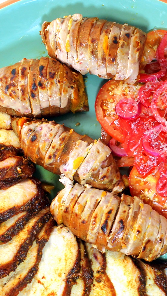 Year on the Grill GRILLED Hasselback Sweet Potato MOUSSE 52 Side