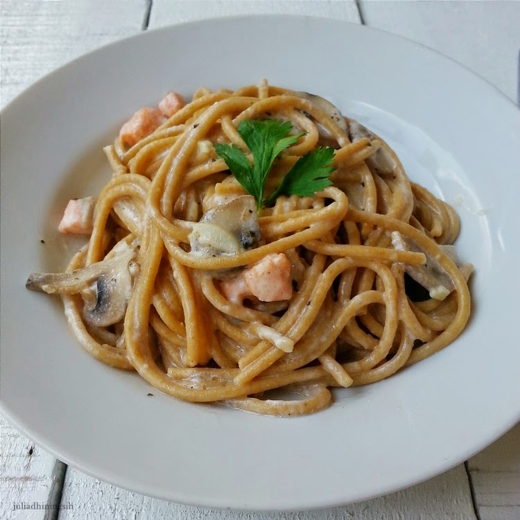 RECIPE SALMON ALFREDO PASTA JDFoodiary