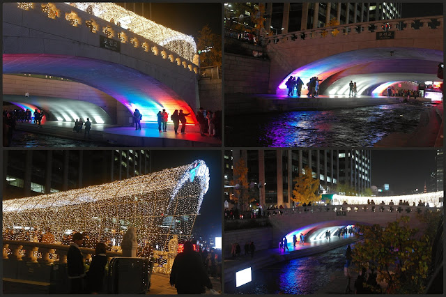 KEB Hana Bank lighted tunnel on Mojeongyo bridge Seoul Lantern Festival 2015 | www.meheartseoul.blogspot.sg