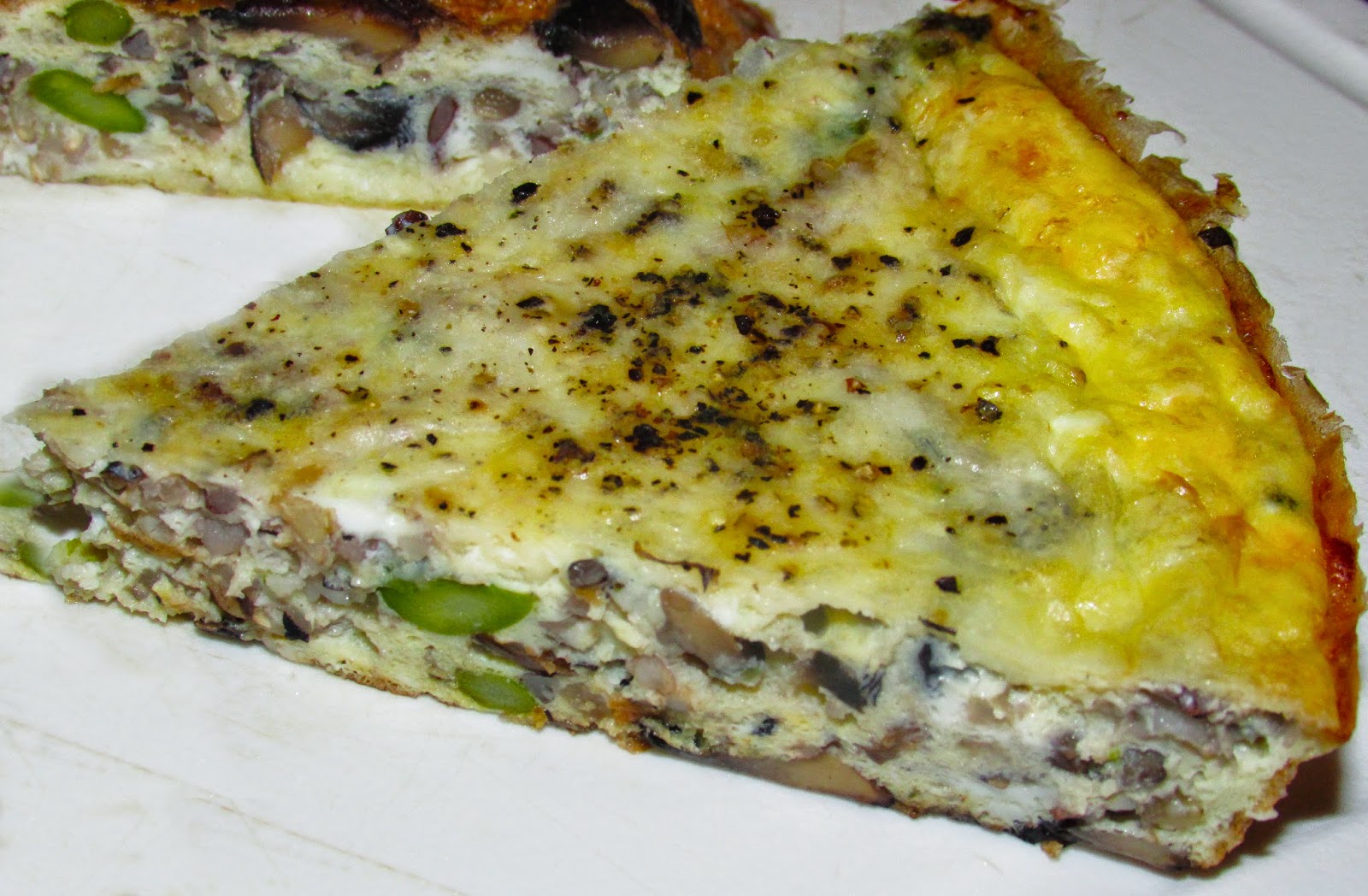 For the Love of Food Wild Rice, Asparagus, and Portobello Frittata