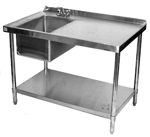 meja washtafel stainless