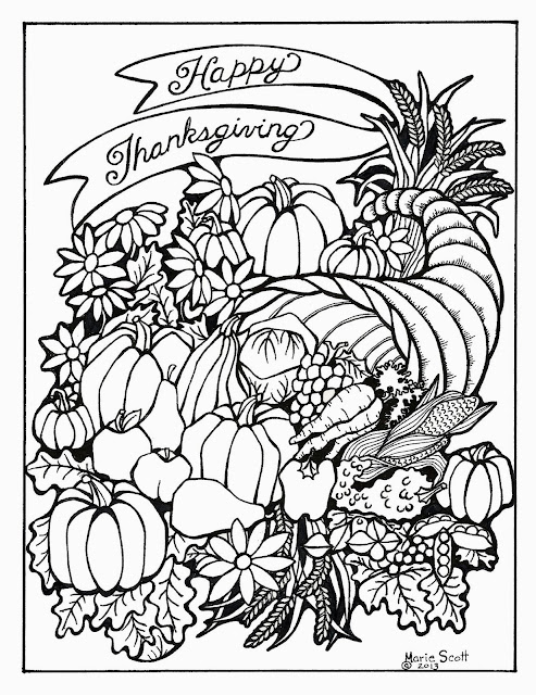 Serendipity Hollow: Thanksgiving Coloring Book Pages